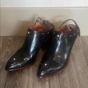 Black Leather Womens Boots